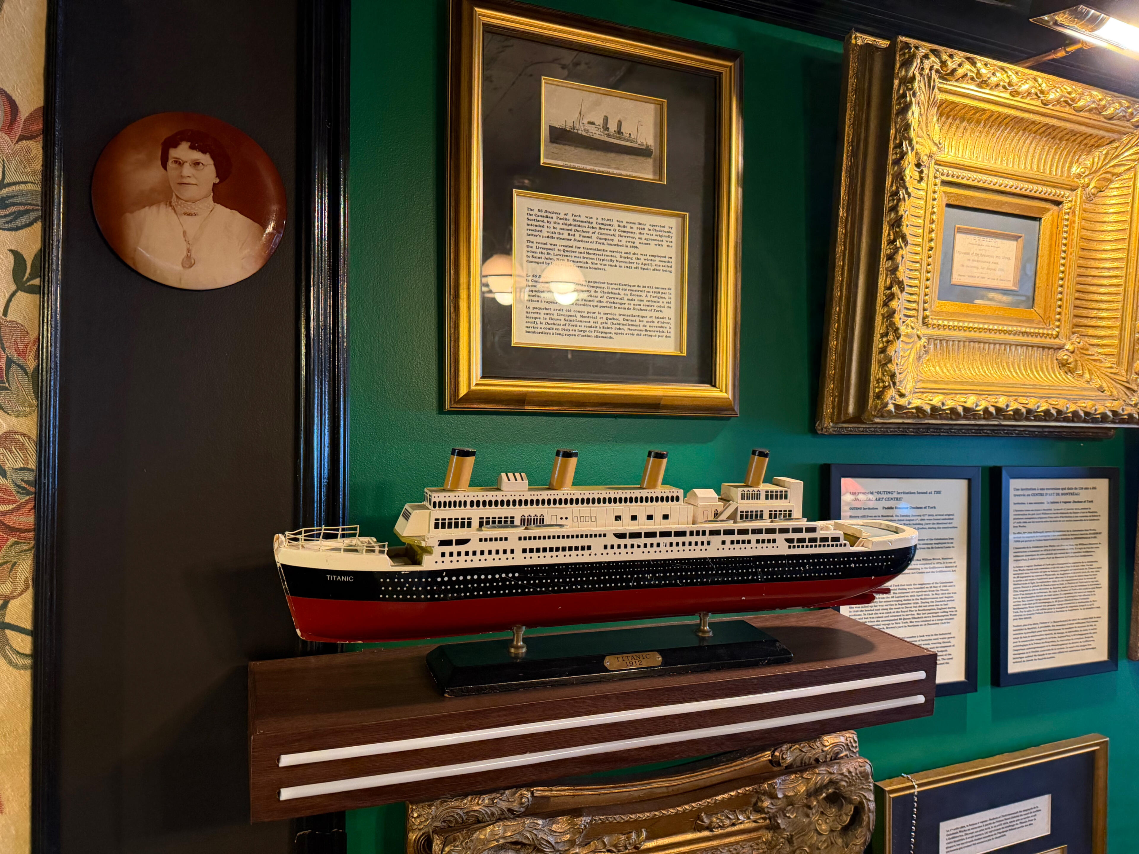 Duchess of York and Titanic Historical Display - Montreal Art Center & Museum Historical Duchess of York and Titanic display at the Montreal Art Center and Museum in Griffintown, Montreal.